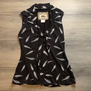 Feather tank blouse small